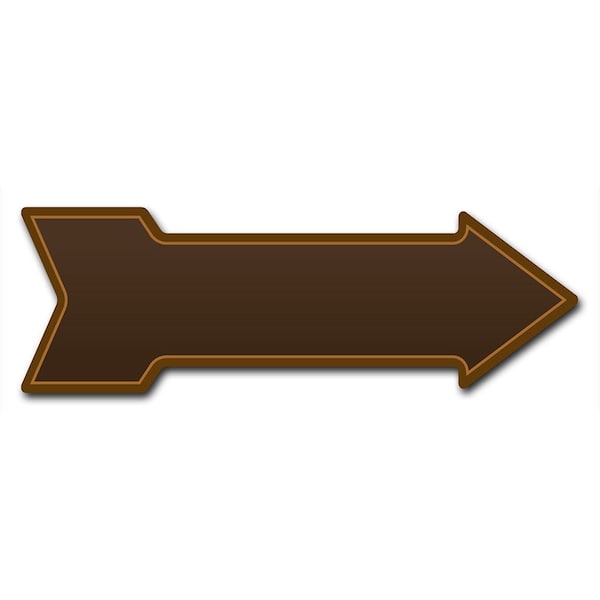 Brown Arrow Decal Funny Home Decor 24in Wide